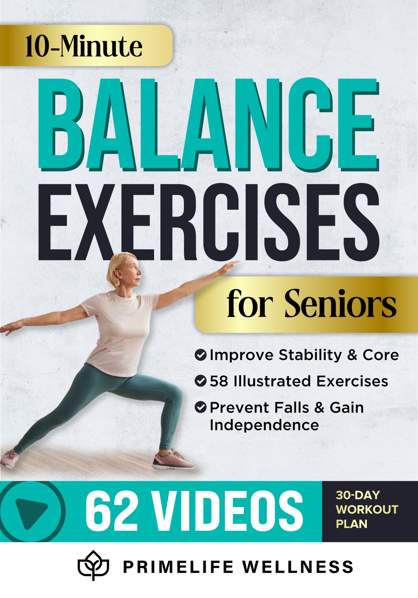 Balance Exercises for Seniors book cover